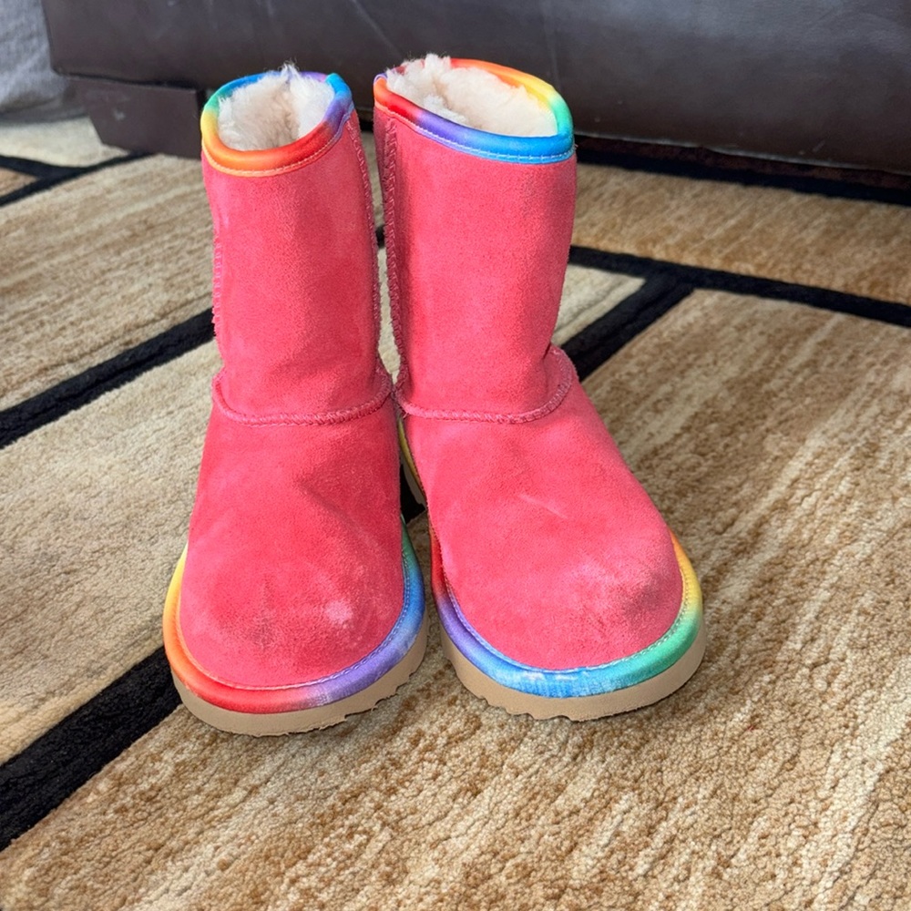 Pink rainbow uggs